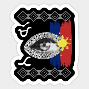 Philippine Flag Sun / Baybayin word Mata (Eye) Sticker